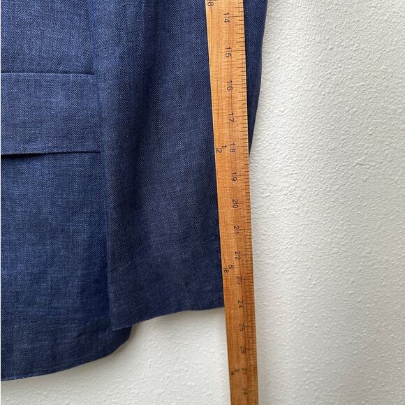 Windsor Men’s Stand-Collar Blue Blazer US 34 (EU 44) Suede Trim - Picture 15 of 15